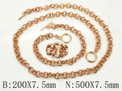 Wholesale Stainless Steel Bracelets & Necklaces Sets - HY70S0535HLS