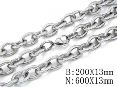 Wholesale Stainless Steel Bracelets & Necklaces Sets - HY40S0037I00