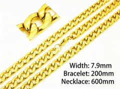 Wholesale Stainless Steel Bracelets & Necklaces Sets - HY61S0432HIF
