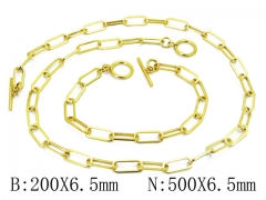 Wholesale Stainless Steel Bracelets & Necklaces Sets - HY40S0330HOR