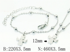 Wholesale Stainless Steel Bracelets & Necklaces Sets - HY91S1232HTT