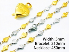 Wholesale Stainless Steel Bracelets & Necklaces Sets - HY39S0655MLR