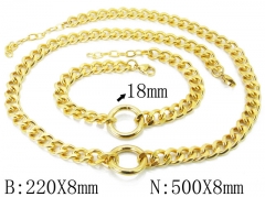 Wholesale Stainless Steel Bracelets & Necklaces Sets - HY06S1022HPX