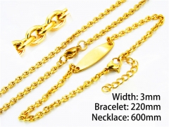 Wholesale Stainless Steel Bracelets & Necklaces Sets - HY70S0061NZ