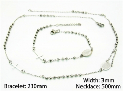 Wholesale Stainless Steel Bracelets & Necklaces Sets - HY40S0257PL