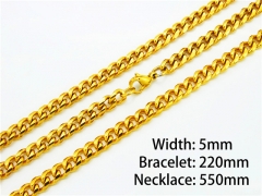 Wholesale Stainless Steel Bracelets & Necklaces Sets - HY40S0025H00