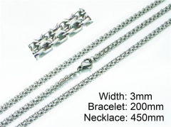 Wholesale Stainless Steel Bracelets & Necklaces Sets - HY40S0286MX