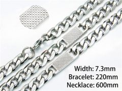 Wholesale Stainless Steel Bracelets & Necklaces Sets - HY40S0193HJF