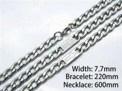Wholesale Stainless Steel Bracelets & Necklaces Sets - HY40S0187HJF