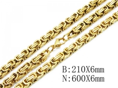 Wholesale Stainless Steel Bracelets & Necklaces Sets - HY40S0302IKL