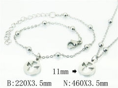 Wholesale Stainless Steel Bracelets & Necklaces Sets - HY91S1233HRR