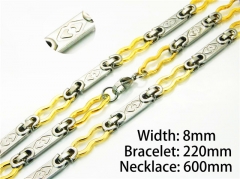 Wholesale Stainless Steel Bracelets & Necklaces Sets - HY55S0541IHR