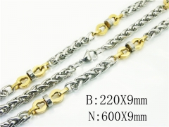 Wholesale Stainless Steel Bracelets & Necklaces Sets - HY55S0894IIQ
