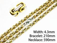 Wholesale Stainless Steel Bracelets & Necklaces Sets - HY54S0431IIY
