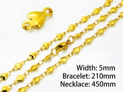 Wholesale Stainless Steel Bracelets & Necklaces Sets - HY39S0643ML