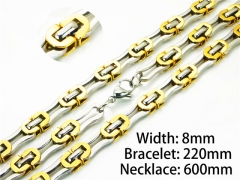 Wholesale Stainless Steel Bracelets & Necklaces Sets - HY55S0553IIZ