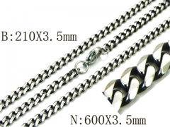 Wholesale Stainless Steel Bracelets & Necklaces Sets - HY40S0275PL