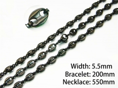 Wholesale Stainless Steel Bracelets & Necklaces Sets - HY40S0242HHL