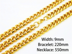Wholesale Stainless Steel Bracelets & Necklaces Sets - HY40S0034I30