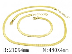Wholesale Stainless Steel Bracelets & Necklaces Sets - HY70S0502HHF