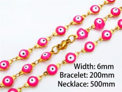 Wholesale Stainless Steel Bracelets & Necklaces Sets - HY40S0064H15