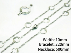 Wholesale Stainless Steel Bracelets & Necklaces Sets - HY40S0224MX