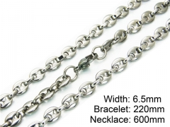 Wholesale Stainless Steel Bracelets & Necklaces Sets - HY55S0250HLQ