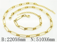 Wholesale Stainless Steel Bracelets & Necklaces Sets - HY40S0430HLL