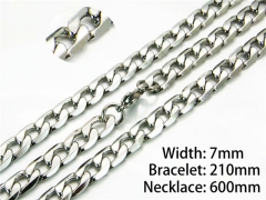 Wholesale Stainless Steel Bracelets & Necklaces Sets - HY40S0205PX