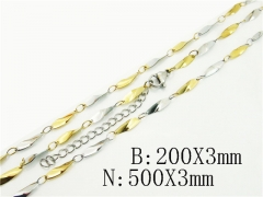 Wholesale Stainless Steel Bracelets & Necklaces Sets - HY70S0615OL