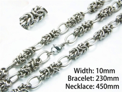 Wholesale Stainless Steel Bracelets & Necklaces Sets - HY40S0236ILQ