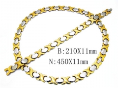 Wholesale Stainless Steel Bracelets & Necklaces Sets - HY63S0081J80
