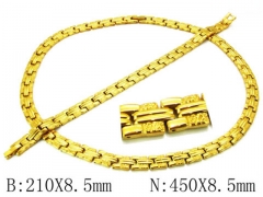 Wholesale Stainless Steel Bracelets & Necklaces Sets - HY63S0272JOE