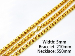Wholesale Stainless Steel Bracelets & Necklaces Sets - HY62S0284HSS