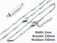Wholesale Stainless Steel Bracelets & Necklaces Sets - HY70S0054KL