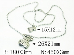 Wholesale Stainless Steel Bracelets & Necklaces Sets - HY21S0303IJT