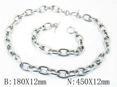 Wholesale Stainless Steel Bracelets & Necklaces Sets - HY40S0292IHT