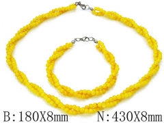 Wholesale Stainless Steel Bracelets & Necklaces Sets - HY70S0007PF