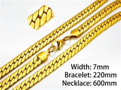 Wholesale Stainless Steel Bracelets & Necklaces Sets - HY40S0181IHL