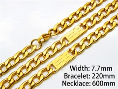 Wholesale Stainless Steel Bracelets & Necklaces Sets - HY40S0188HOU
