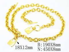 Wholesale Stainless Steel Bracelets & Necklaces Sets - HY40S0297JJE