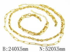 Wholesale Stainless Steel Bracelets & Necklaces Sets - HY40S0336IHR