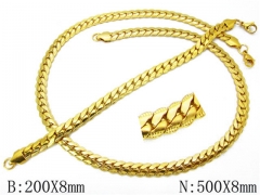 Wholesale Stainless Steel Bracelets & Necklaces Sets - HY70S0043HKZ