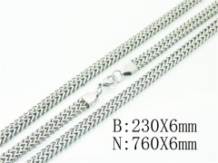 Wholesale Stainless Steel Bracelets & Necklaces Sets - HY61S0635IND