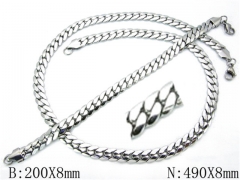 Wholesale Stainless Steel Bracelets & Necklaces Sets - HY70S0044PL