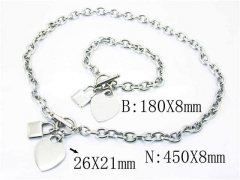 Wholesale Stainless Steel Bracelets & Necklaces Sets - HY40S0289INE