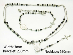 Wholesale Stainless Steel Bracelets & Necklaces Sets - HY40S0259HIL