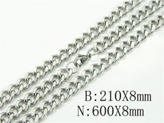 Wholesale Stainless Steel Bracelets & Necklaces Sets - HY61S0595ML