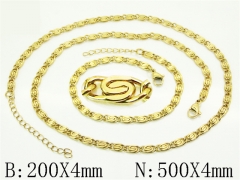 Wholesale Stainless Steel Bracelets & Necklaces Sets - HY70S0640OL