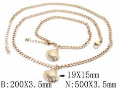Wholesale Stainless Steel Bracelets & Necklaces Sets - HY06S1031HOR